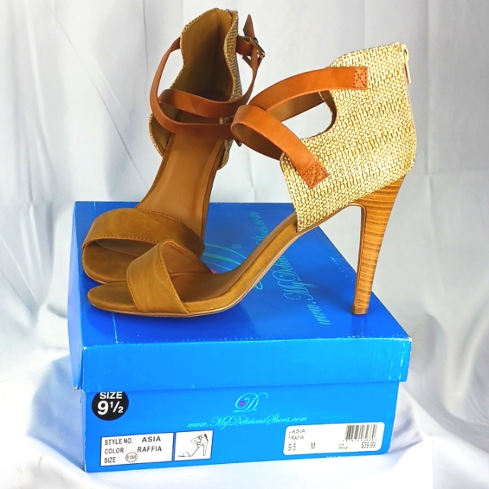 Asia Raffia Tan Heel × Delicious - Picture 5 of 6